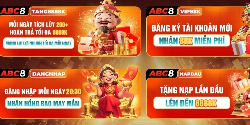 Điểm qua vài khuyến mãi giá trị của ABC8