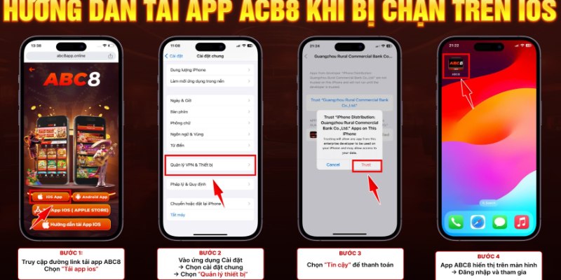 Bạn thực hiện đúng quy trình tải app cho iOS theo hướng dẫn